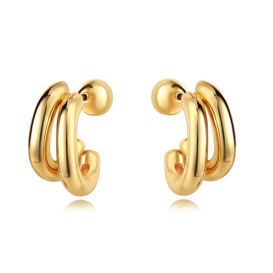 Victoria Double Hoop Earrings